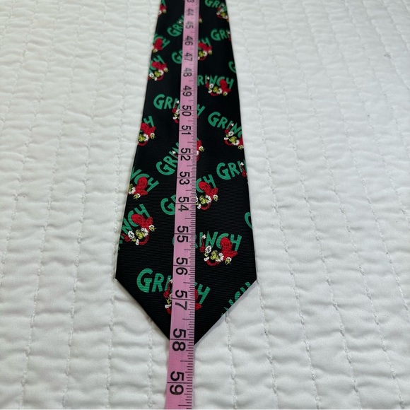 Dr. Seuss Grinch Black Tie with Red and Green Highlights - Picture 3 of 7